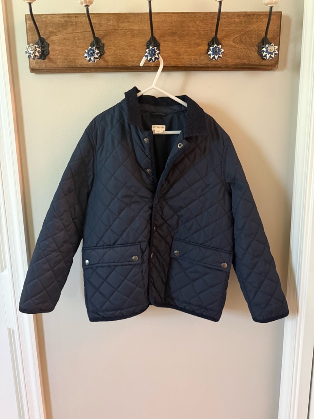 Kids Crewcuts Classic Quilted Jacket - Navy